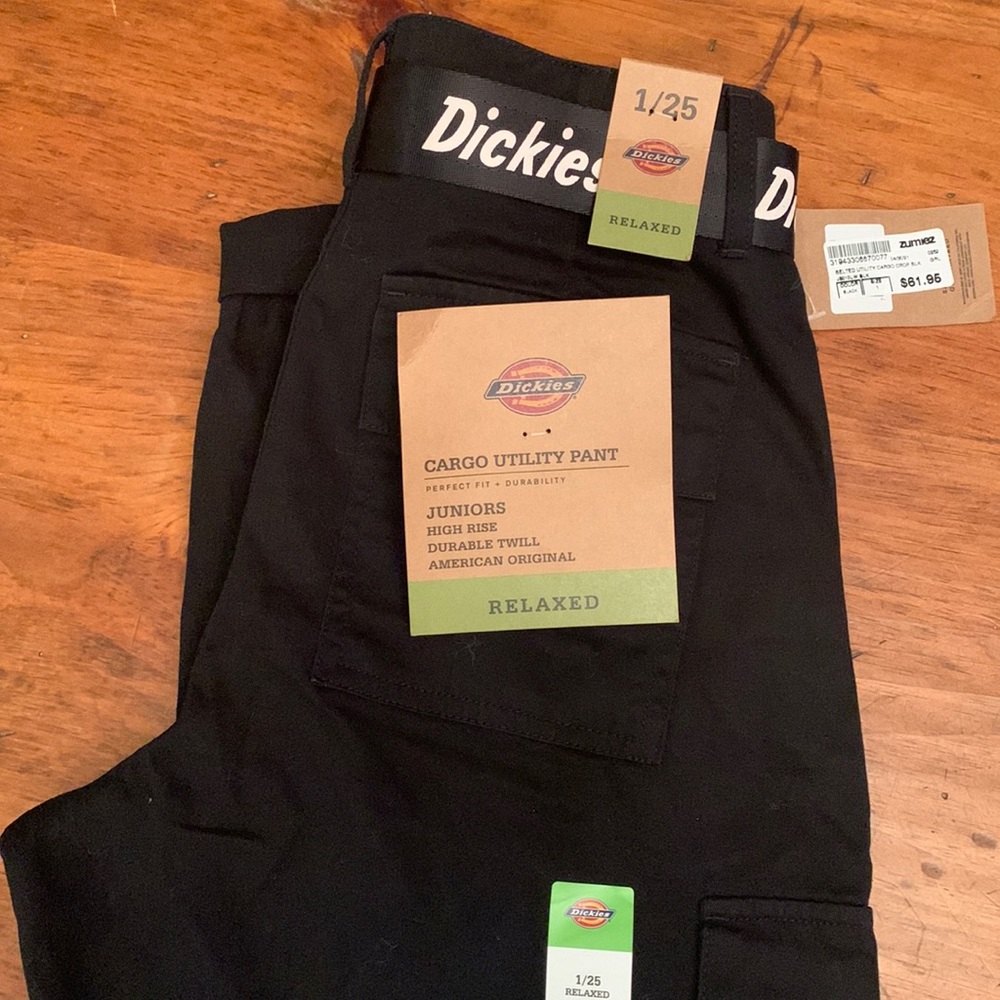 Dickies cargo utility pants: juniors high rise